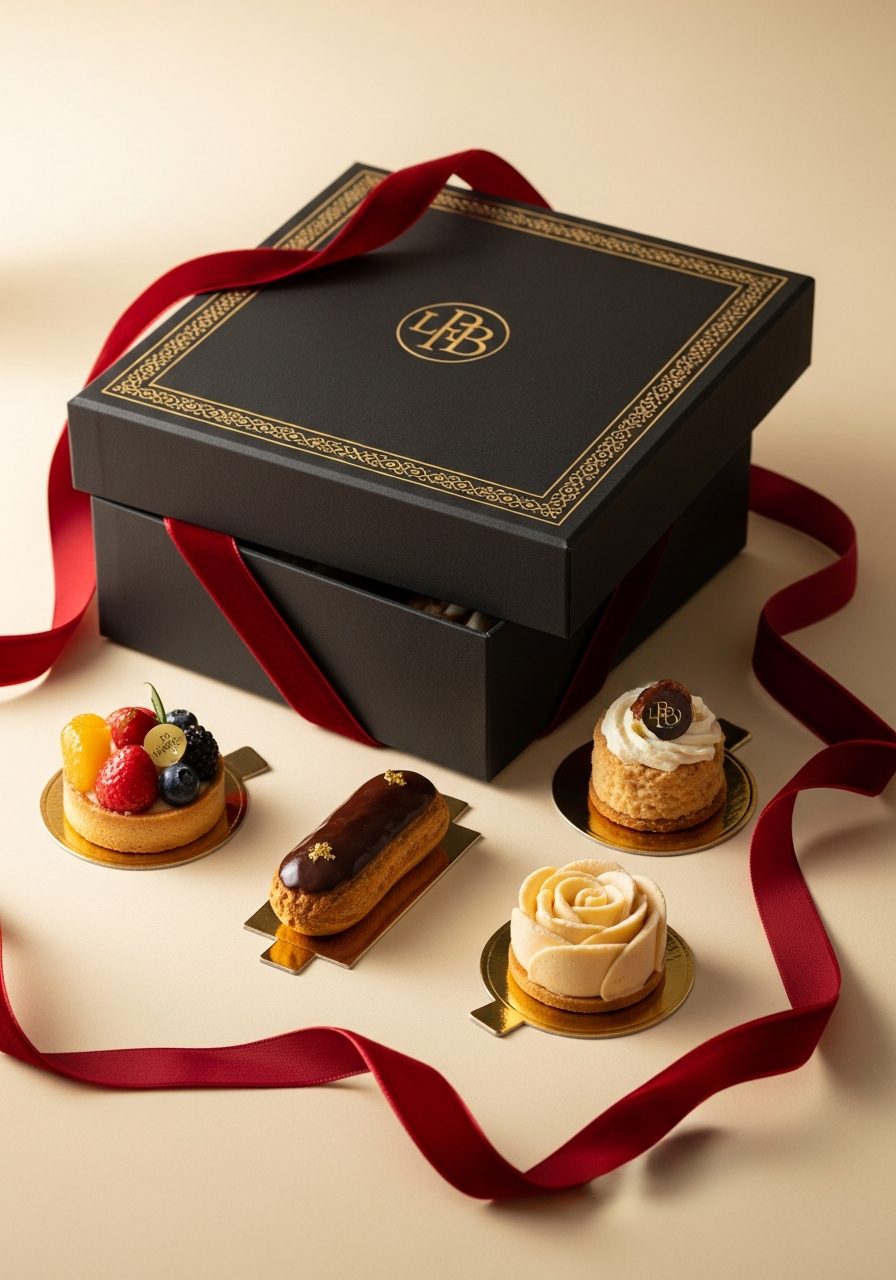 Présentation de pâtisseries